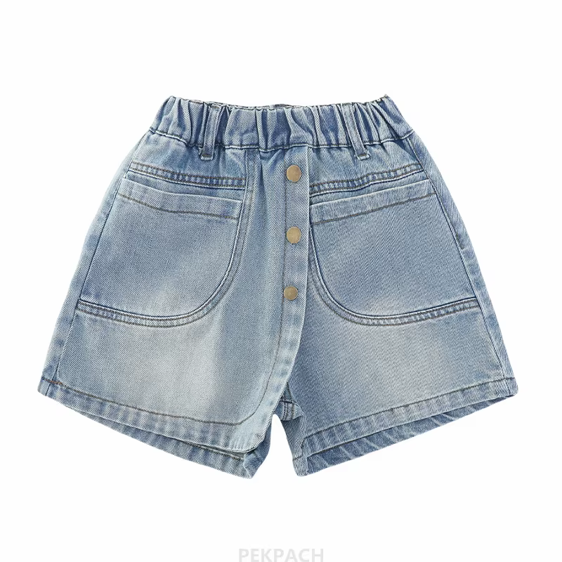 Jupe Culotte en Denim pour enfants, élégante, avec short, pour adolescentes, haute couture, rue, été