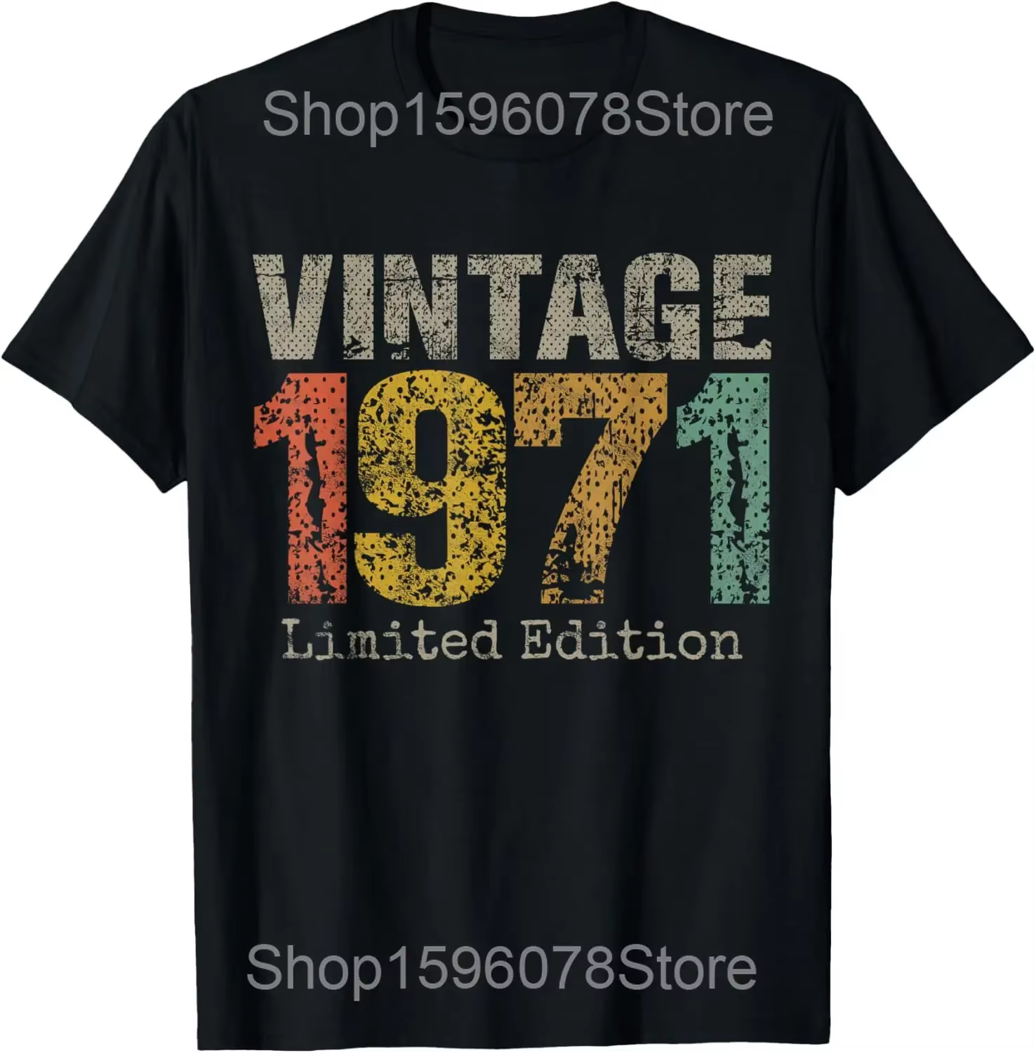 T-shirt unisexe à manches courtes pour homme et femme, Vintage 1971, humoristique, Streetwear, vêtem