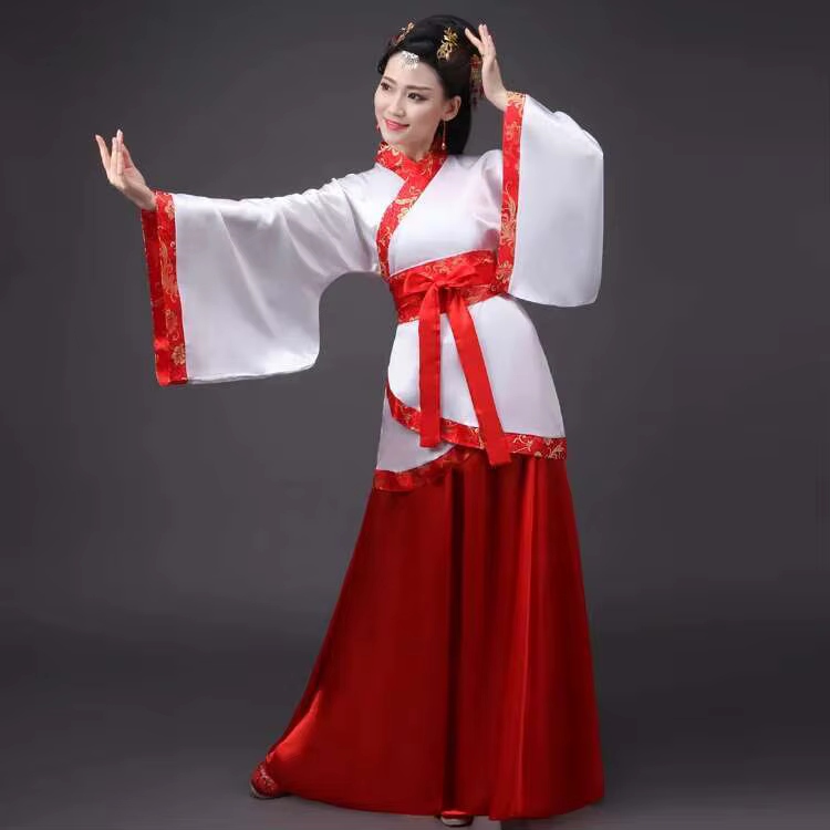 Costumes de danse ancienne traditionnelle chinoise pour femmes, scène nationale ethnique Hanfu brodé