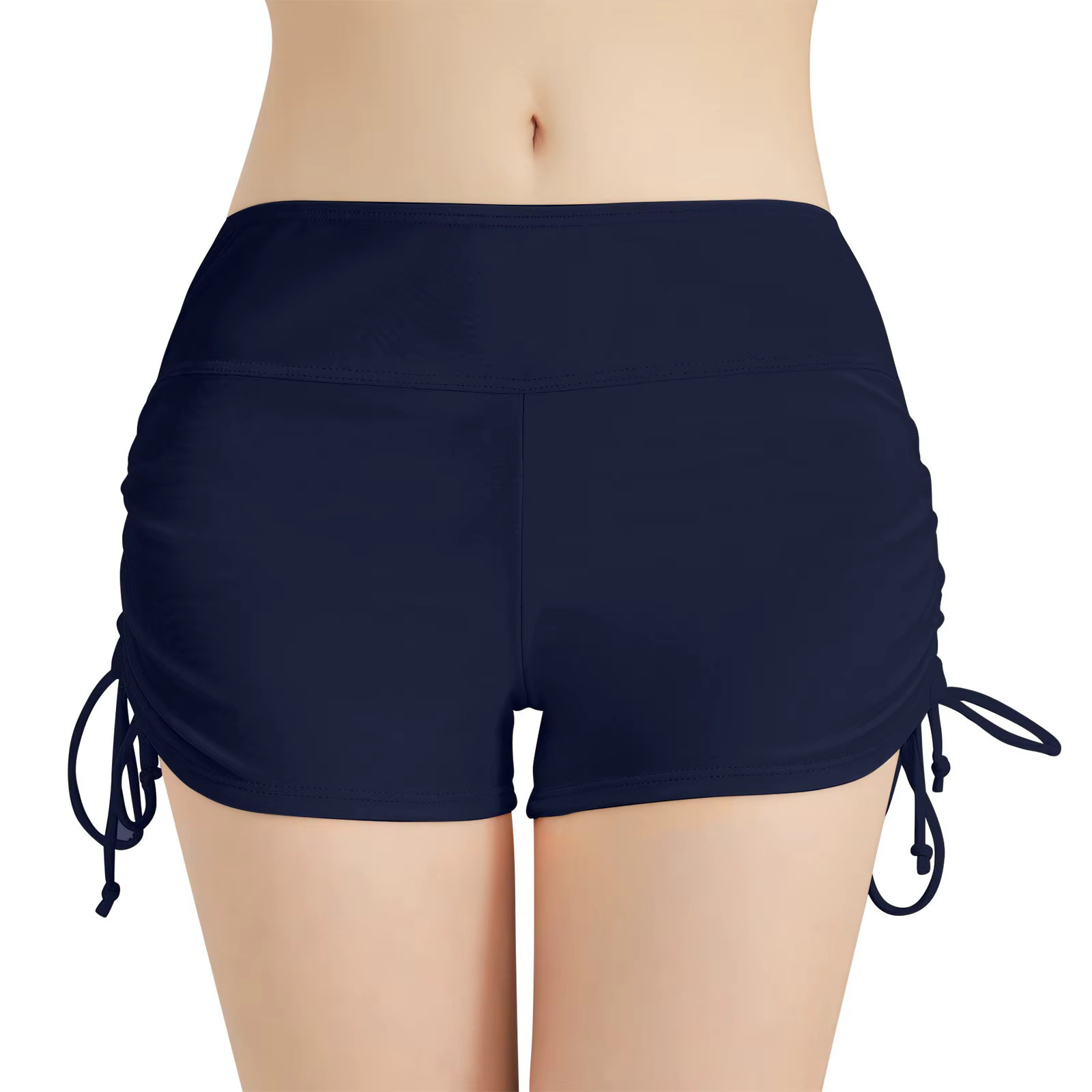 Maillot de bain pour femmes, culotte, short de plage, taille haute, côtés réglables, cordon de serra