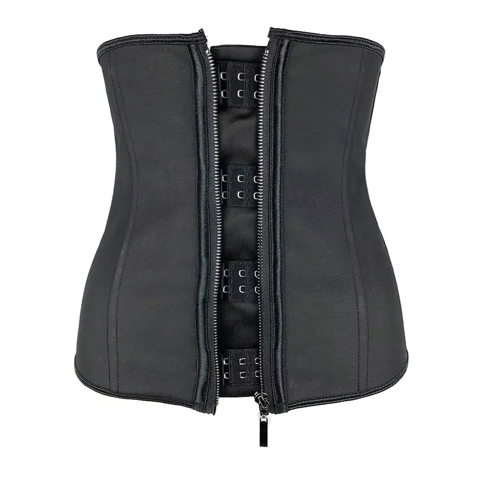 Corsets en Latex avec Fermeture Éclair en Acier pour Femme, Ceinture Amincissante, Grande Taille, XX