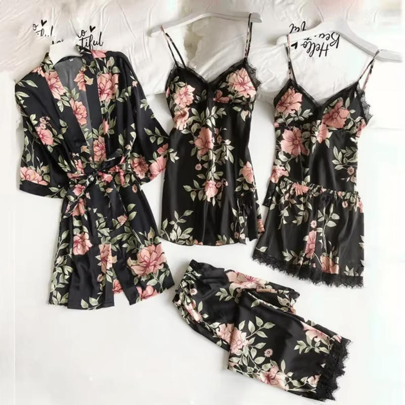Ensemble de pyjamas d'été sexy pour femmes, pyjamas à bretelles, vêtements de maison avec coussin de