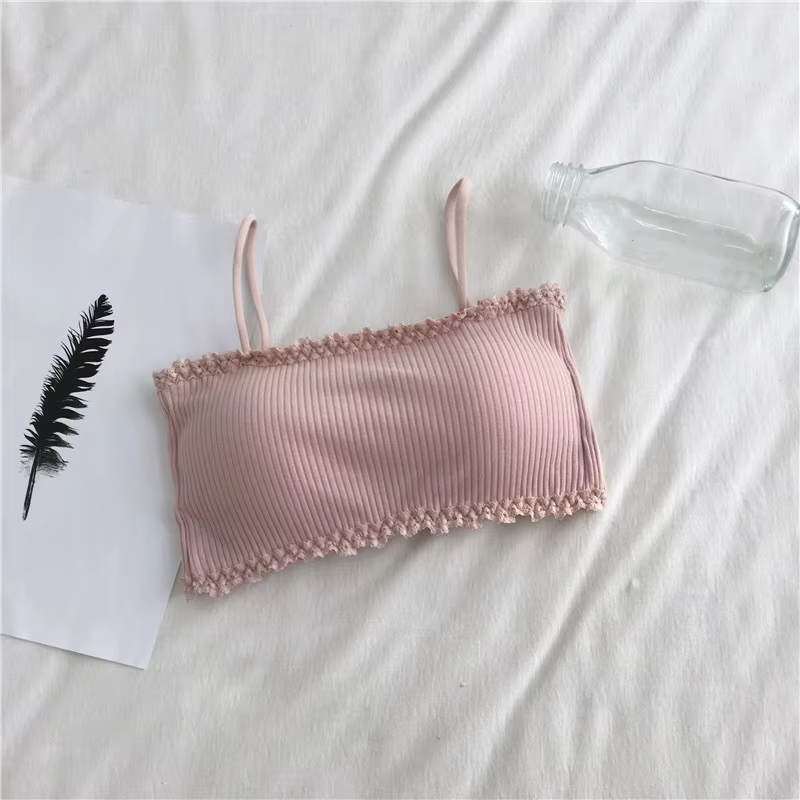 Soutien-gorge en coton pour femme, soutien-gorge tube, sous-vêtement à bretelles pour femme, débarde