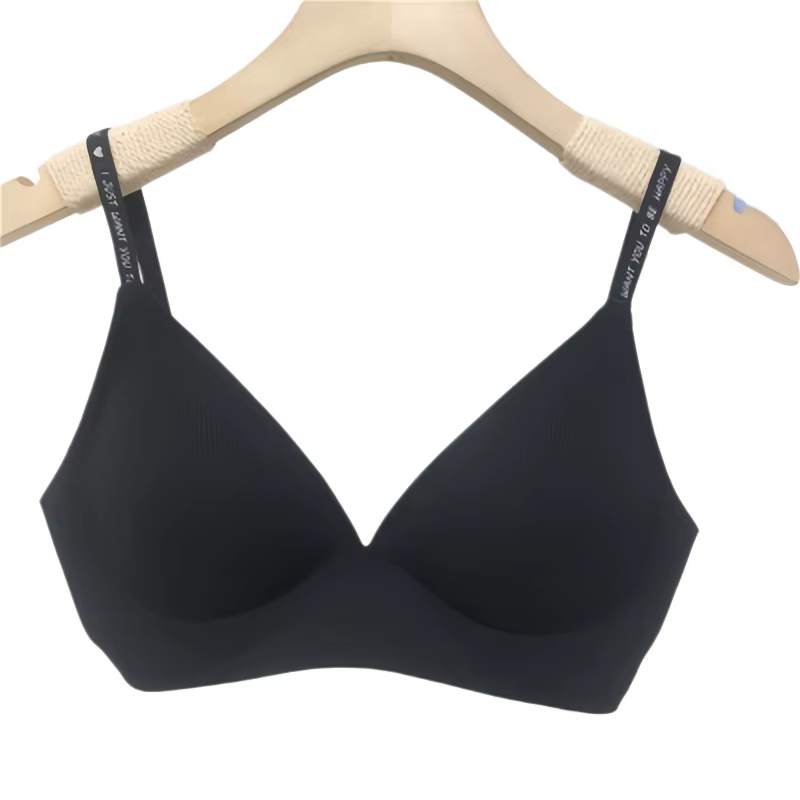 Soutien-gorge triangle sans armatures pour femme, sous-vêtement invisible, bretelles à lettres, bral