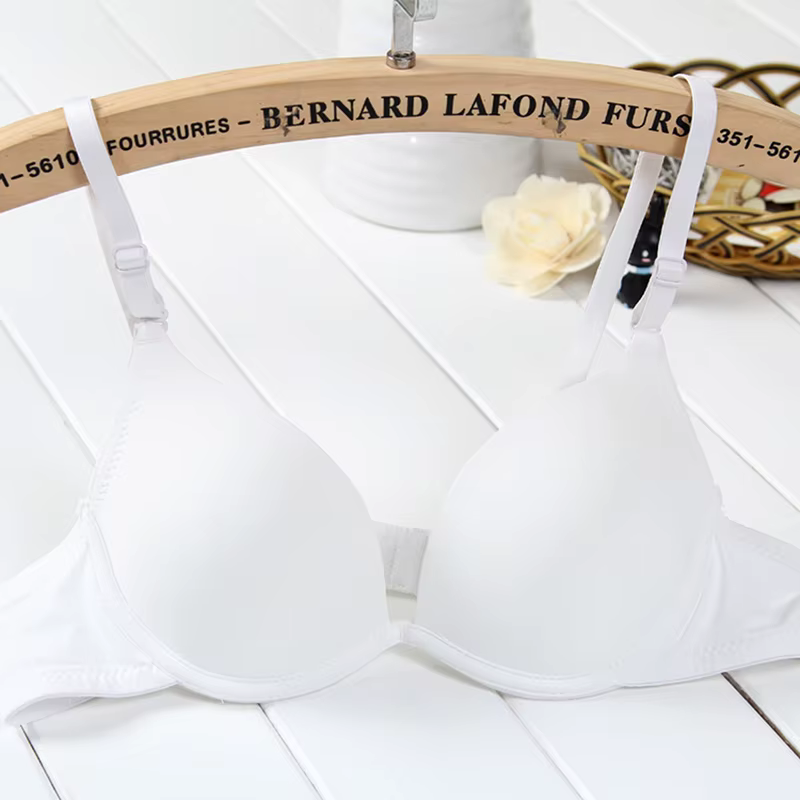 Soutien-gorge respirant pour femme, simple boutonnage, sexy, mignon, froncé, lisse, sans couture, co