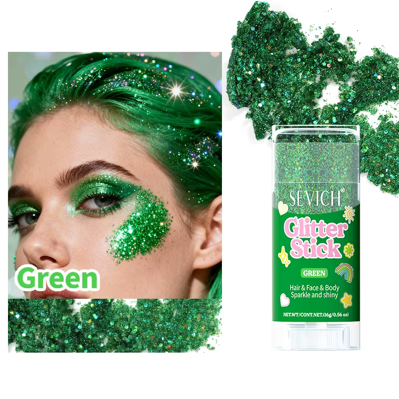 Bâton de paillettes scintillantes pour cheveux, visage, corps, gel de maquillage, fête, festival, co