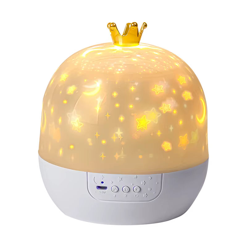 Couronne étoile Projection de lumière étoile rotative chambre plafond atmosphère lampe de nuit étoil