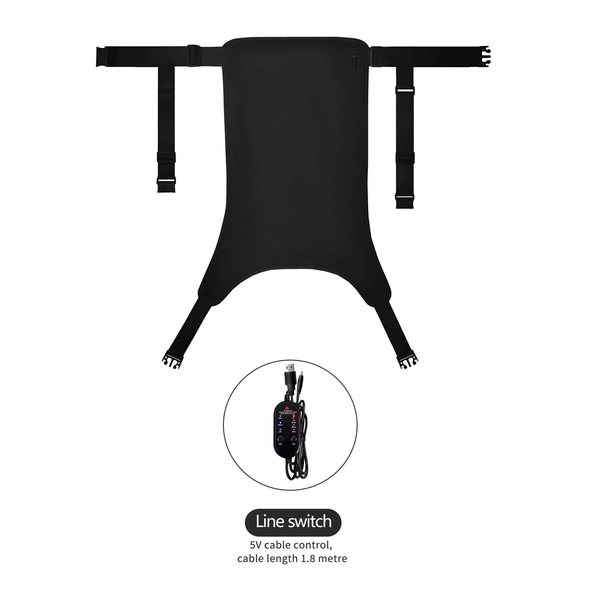 Gilet chauffant massant électrique pour le dos – Coussin chauffant enveloppant pour le corps – Soula
