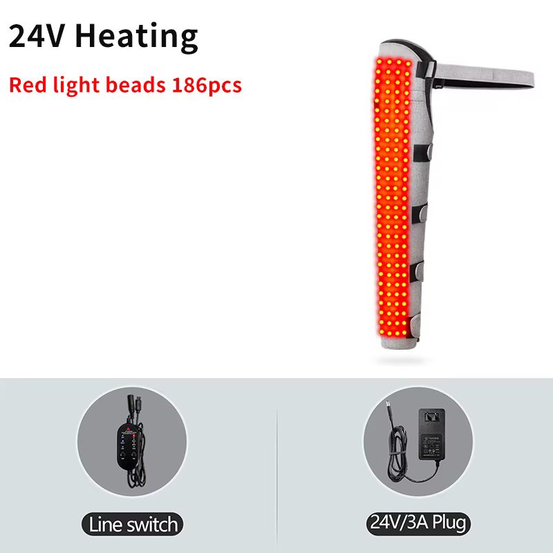 Attelle chauffante à lumière rouge pour cuisse, genou et mollet, chauffe-jambe chauffant pour soulag