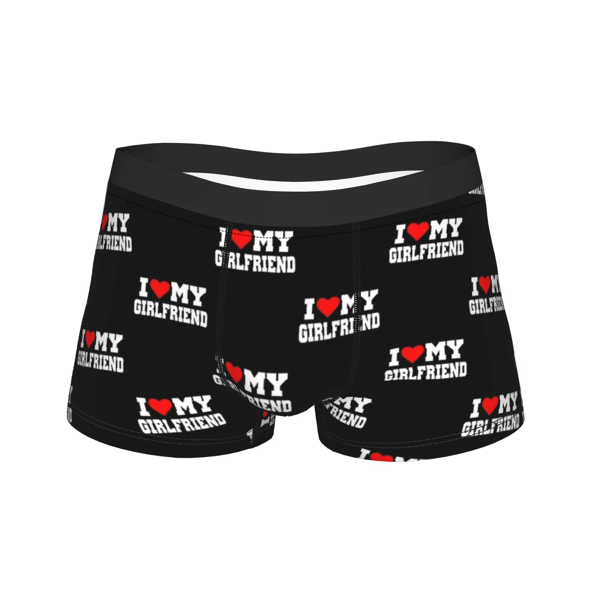 Je l'aime, ma petite amie - Sous-vêtements de la Saint-Valentin - Boxer personnalisé de haute qualit