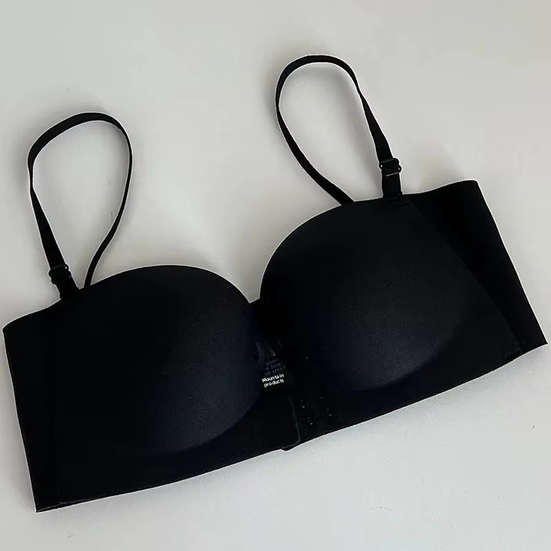 Soutien-gorge invisible sans bretelles, fond de teint liquide invisible, double boucle avant, dos él