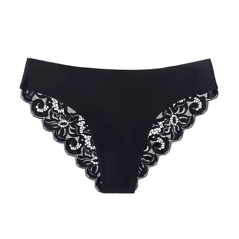Sexy dentelle culottes pour femmes sans couture mode impression sous-vêtements féminins taille basse