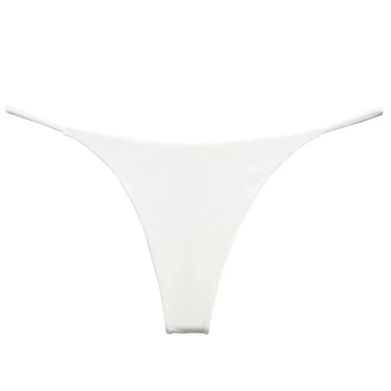 Femmes Sexy taille basse sous-vêtements en string couleur Pure respirant sans couture String mince d