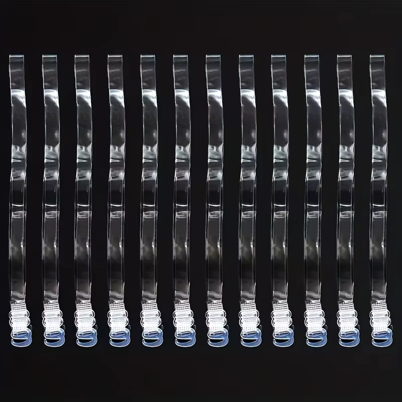 Bretelles de soutien-gorge invisibles antidérapantes, transparentes et réglables, lot de 12 pièces p