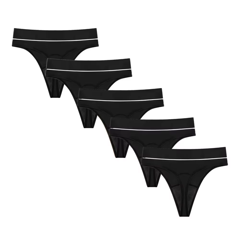 Lot de 5 culottes menstruelles sans couture pour femmes, certifiées OEKO-TEX STANDARD 100, sous-vête