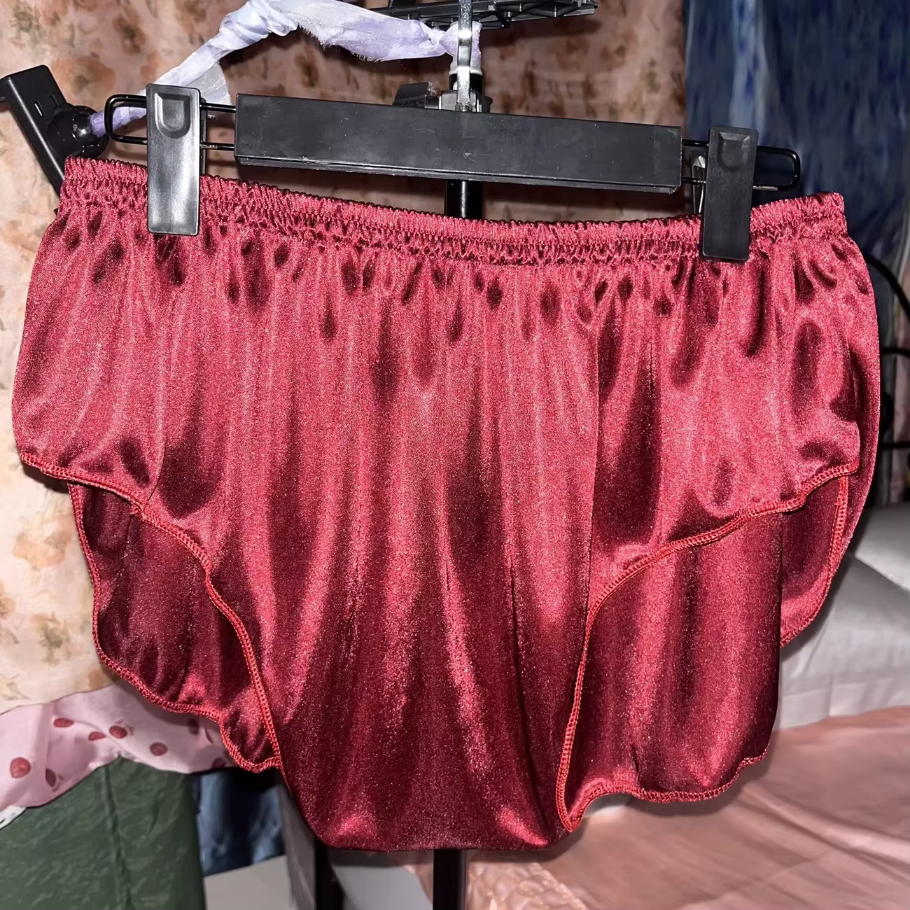Culottes sexy élastiques douces et soyeuses, taille haute, amples, pour la maison, le sommeil, sous-
