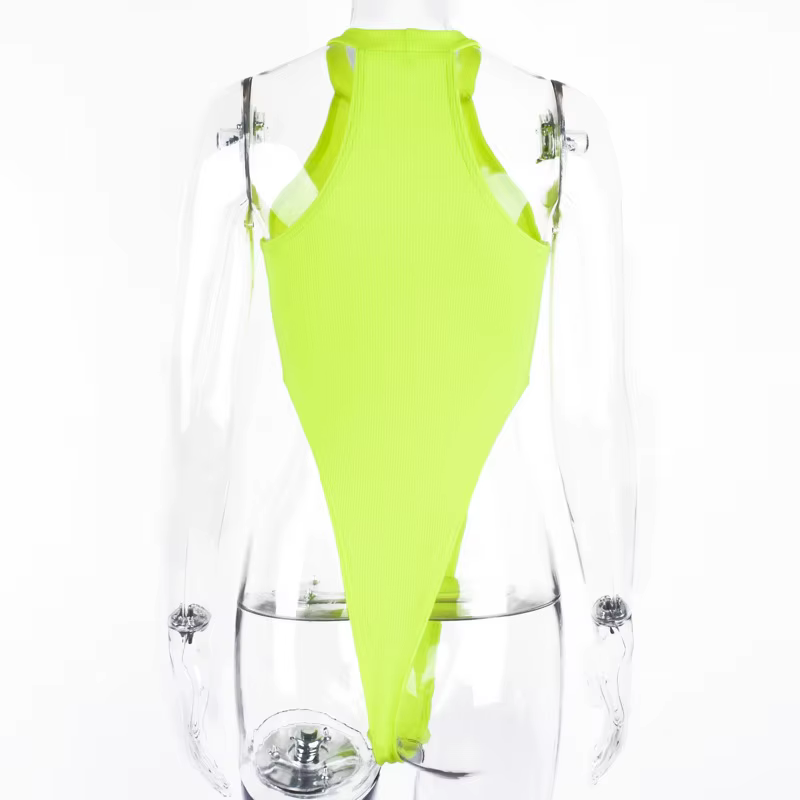 Combinaison Sexy à Manches Colorées et Dos auxpour Femme, Tenue de Soirée et Club
