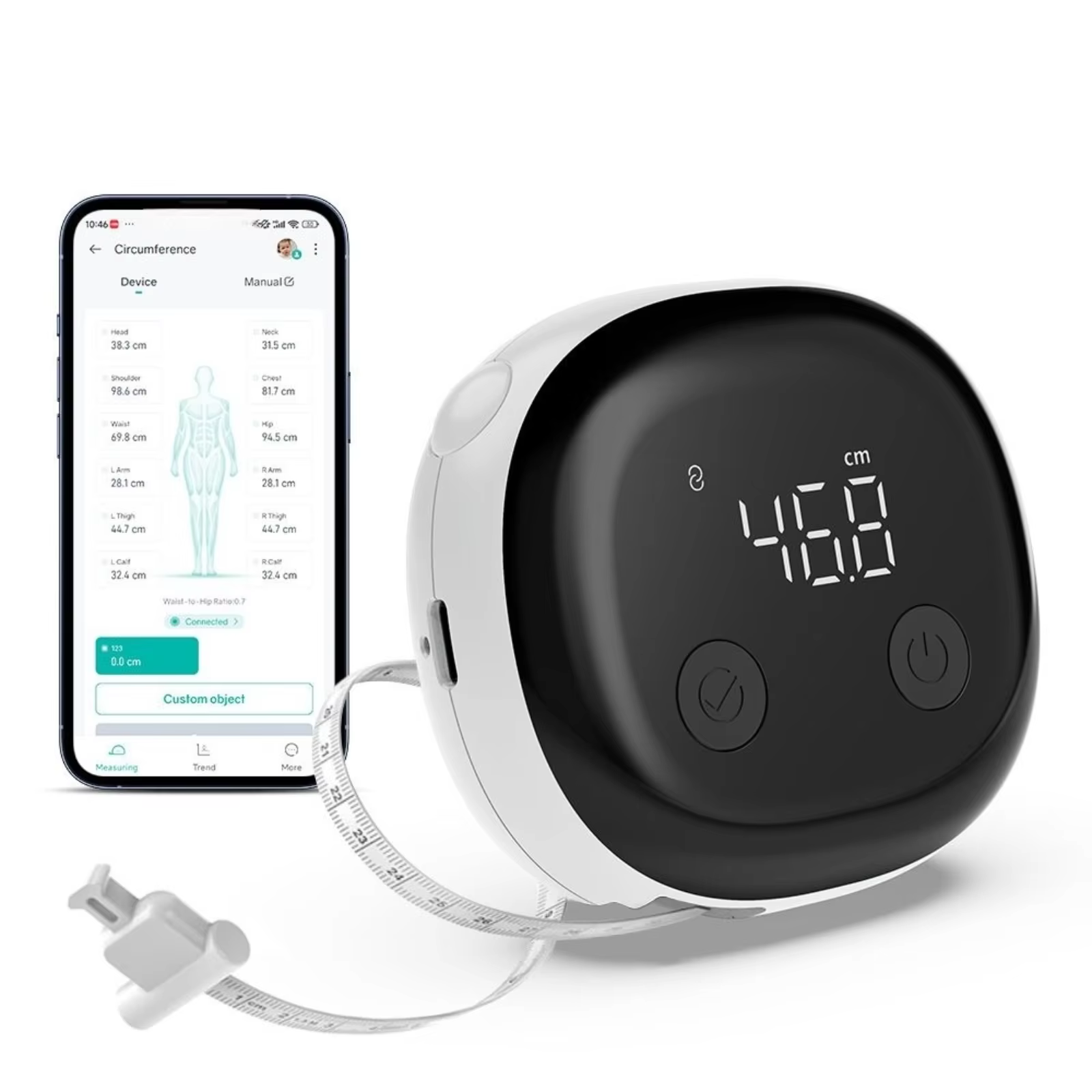 Mètre Ruban Corporel Intelligent, Règle de Mesure de Tour de Taille Intelligente, Dispositif de Mesu