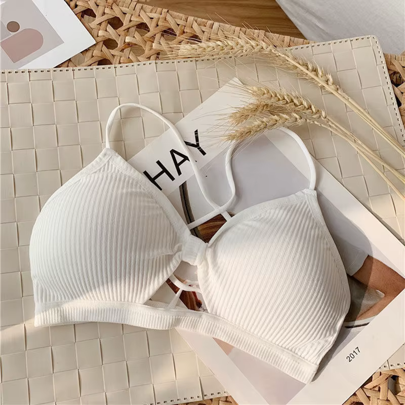 Soutien-gorge de sport à bretelles croisées pour femmes, haut push-up, brassière de yoga, de gym, de