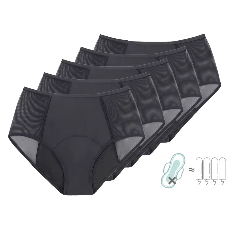 5 pièces flux lourd 4 couches sous-vêtements menstruels femmes culottes menstruelles post-partum pan