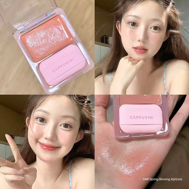 La crème de fard à joues Yuanqi est un fard à joues hydratant et uniformément pigmenté avec une coul