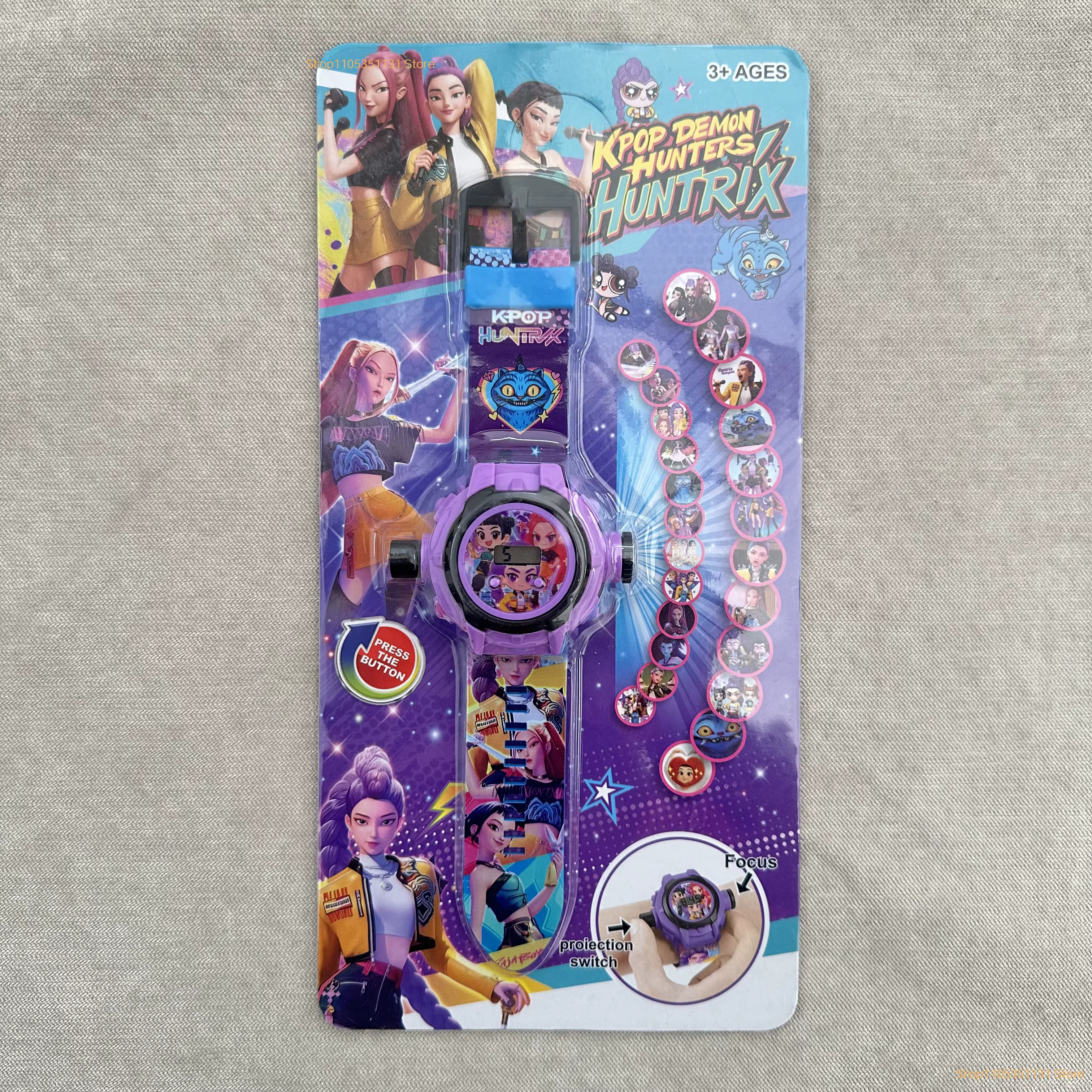 Montre de projection pour enfants, 24 images, montre-bracelet numérique électronique à thème dessin