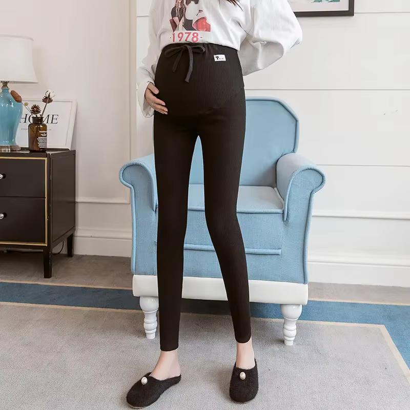 Leggings décontractés pour femmes enceintes, pantalons à rayures taille haute élastiques, vêtements 
