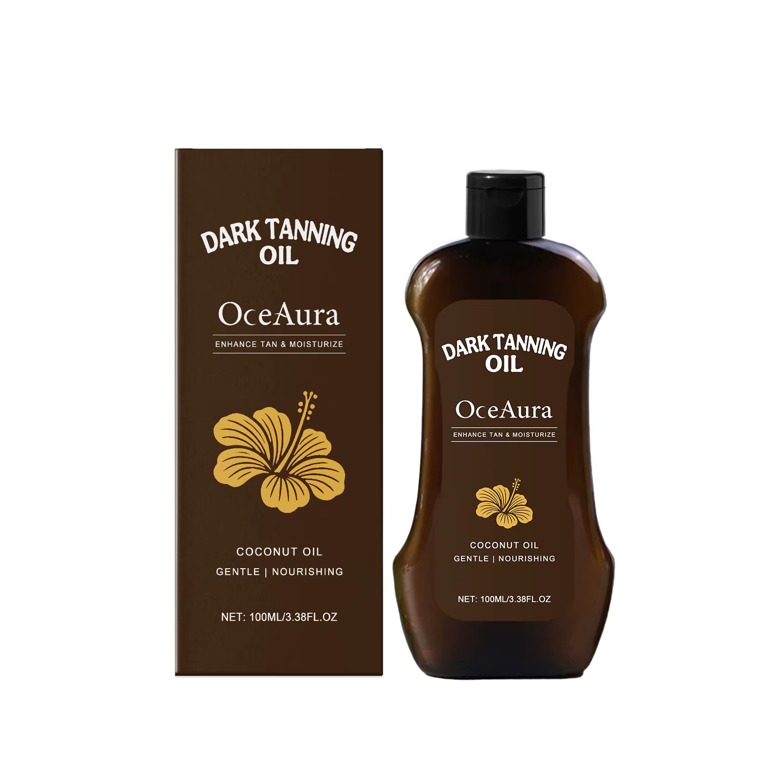Huile de bronzage auto-bronzante pour le corps, bronzant corporel pour un hâle plus foncé, éclat nat