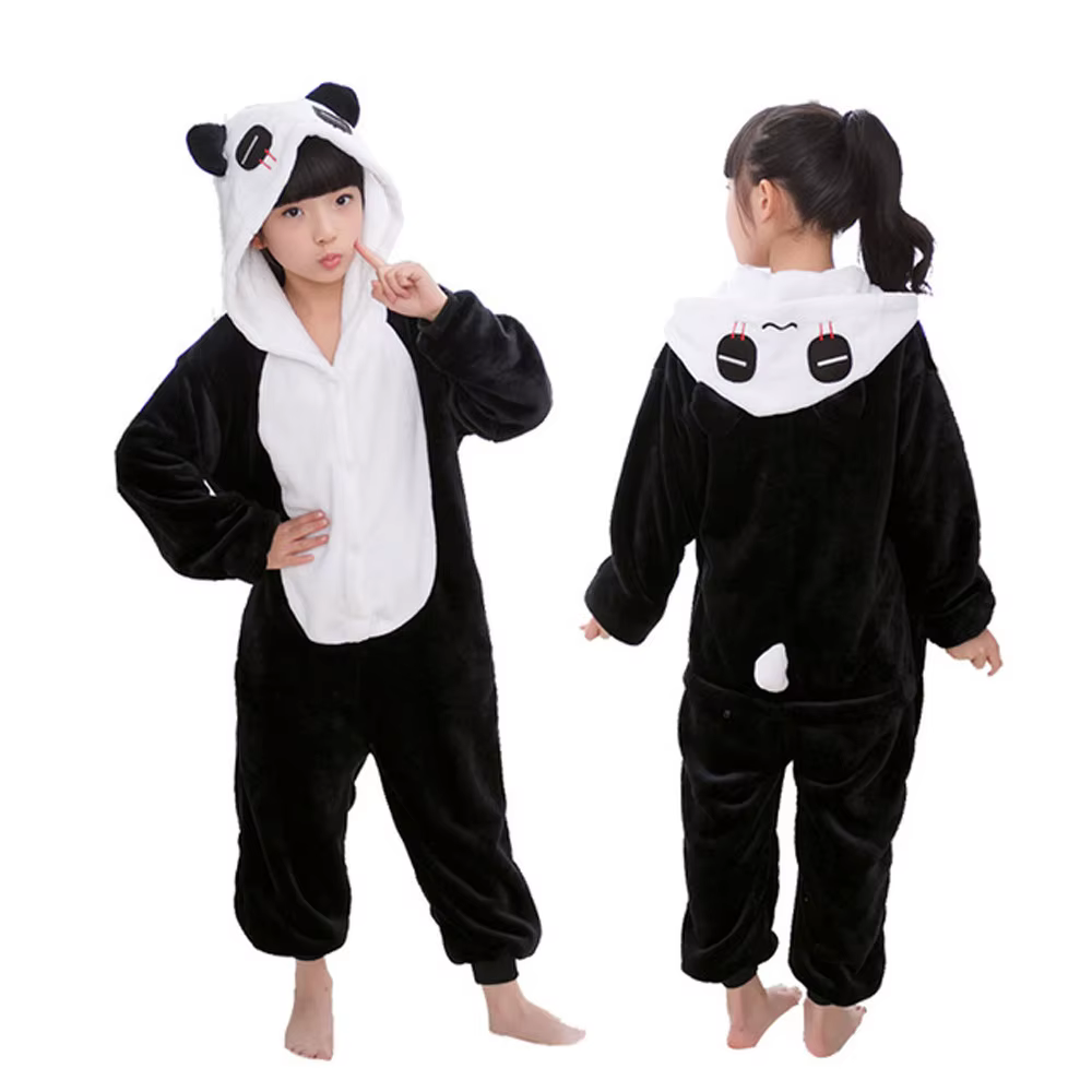 Kawaii filles pyjamas hiver violet licorne Onesie à capuche en peluche Kigurumi combinaison couvertu