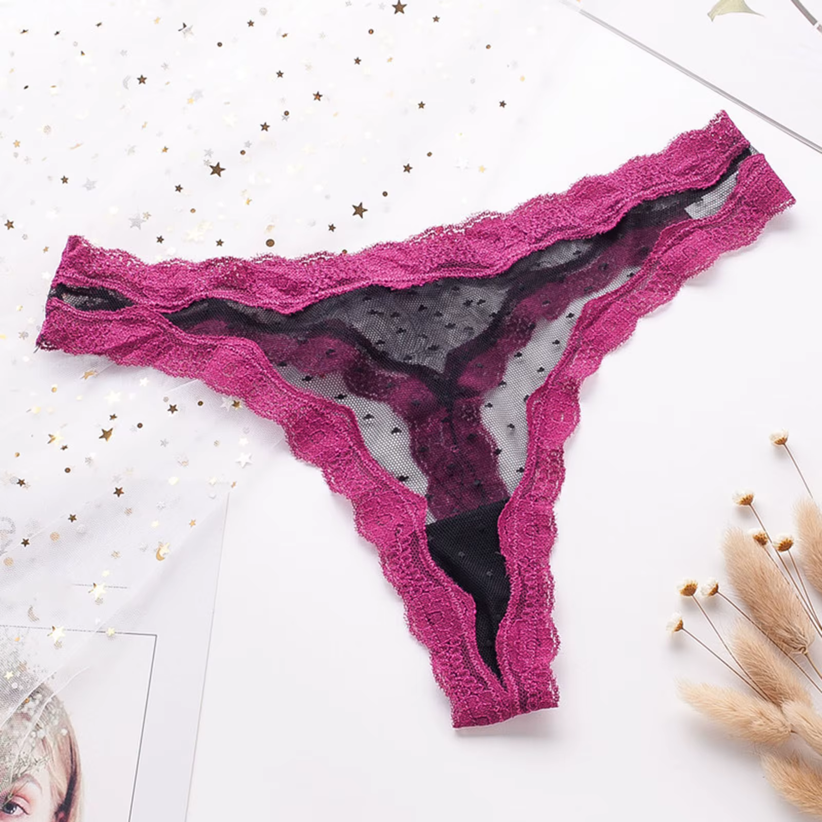 Tongs pour femmes mode taille basse doux femmes Sexy dentelle string maille transparente panneaux co