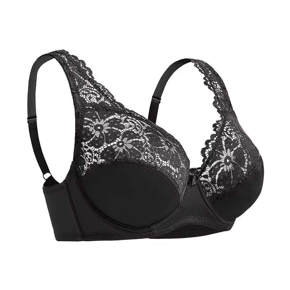 Soutien-gorge à armatures en dentelle florale pour femmes, lingerie sexy, soutien-gorge grande taill