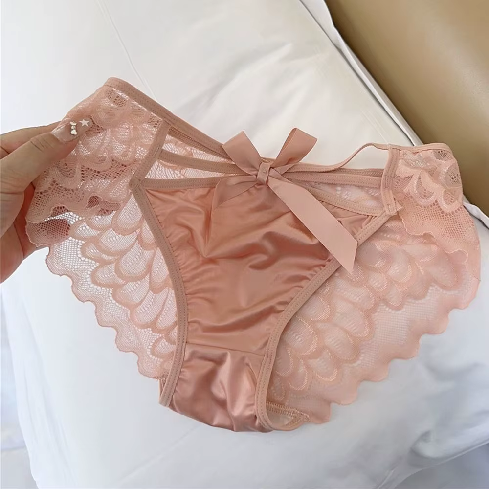 Culotte sans lueur pour femmes, sous-vêtement sexy en dentelle, anti-transpiration