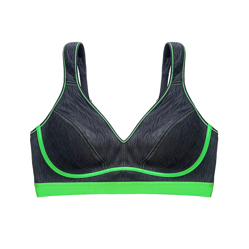 Soutien-gorge de sport élégant pour femmes grandes tailles, push-up, avec armatures, maintien confor
