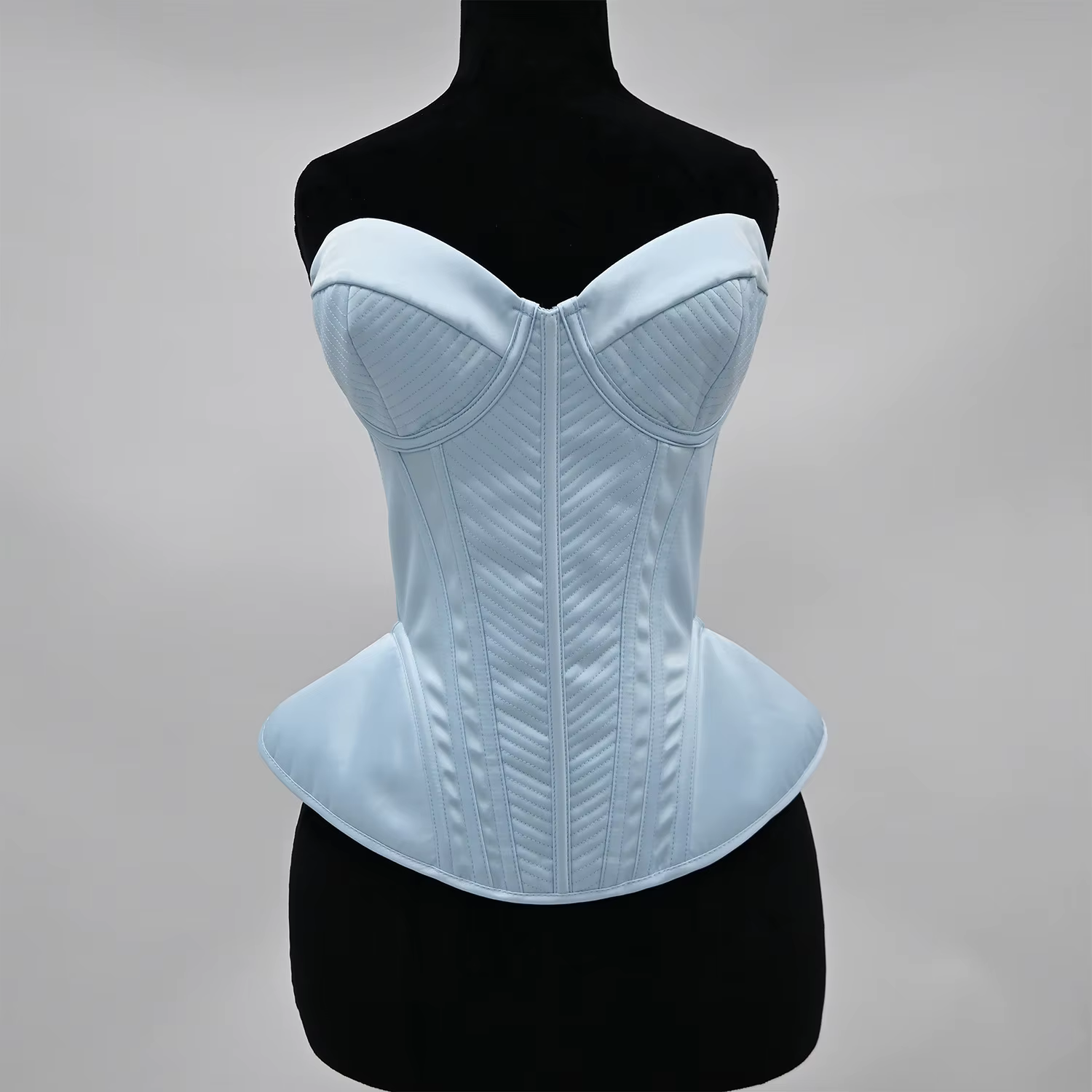 Corset bustier fantaisie pour femme avec soutien-gorge intégré, style vintage français, couleur unie