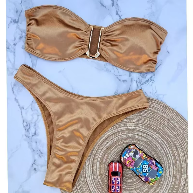 nouveau été solide Push Up femme maillot de bain plage Sexy Bikini ensemble solide maillot de bain p