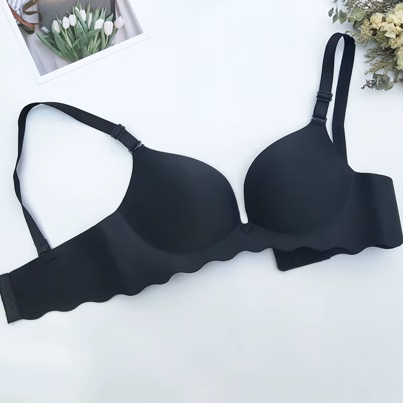 Femmes soutien-gorge sans couture solide Push Up Lingerie Sexy sans fil Bralette femme intimes confo