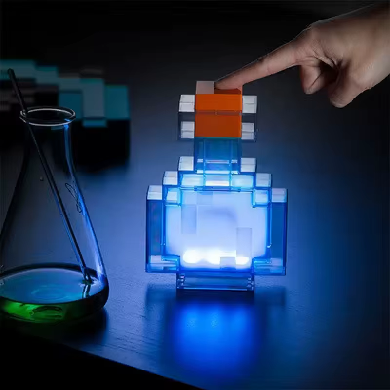 Lampe de nuit en forme de flacon de potion, jeu MC, lampe LED à 7 couleurs changeantes, rechargeable
