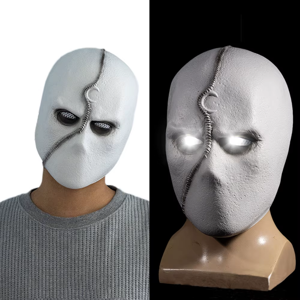 Masque Complet de Style oral alier avec Lumière LED pour Halloween, Accessoire de Costume de ixde Ca