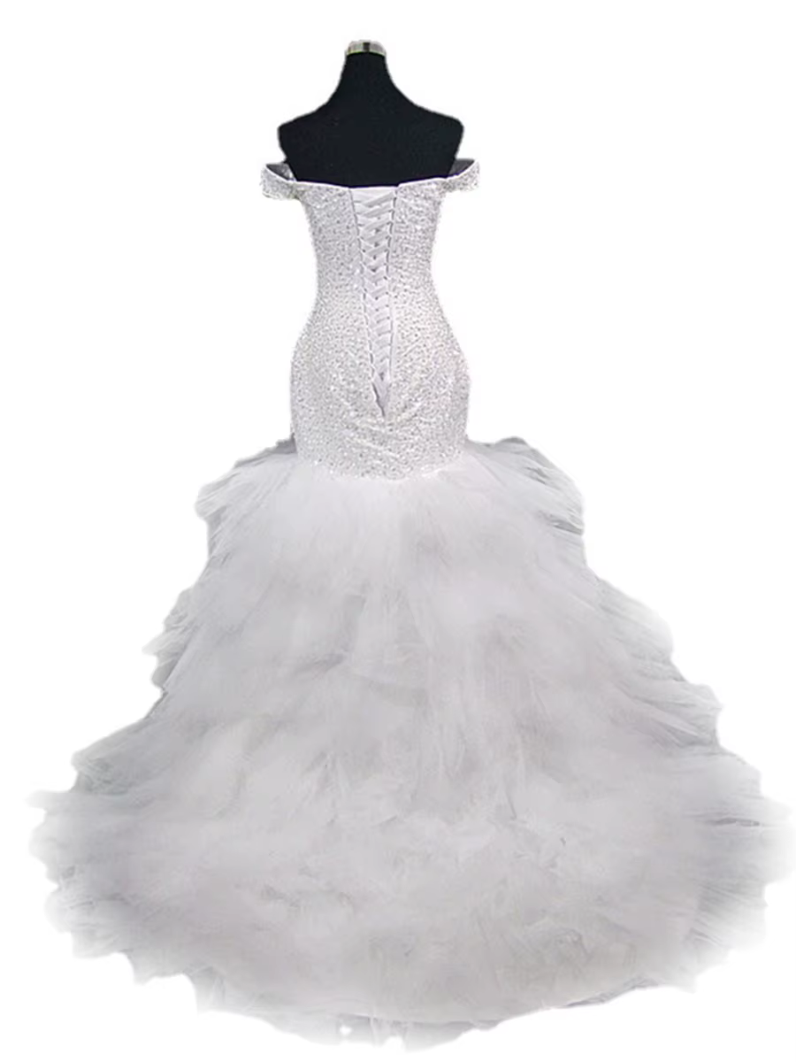 Robes de mariée et de soirée asymétriques à une épaule, dos nu, sexy, en dentelle, coupe ajustée, lo
