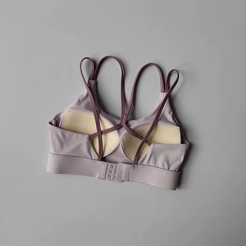 Soutien-gorge de sport de yoga pour femmes, conception de blocage de couleur intégrée avec soutien-g