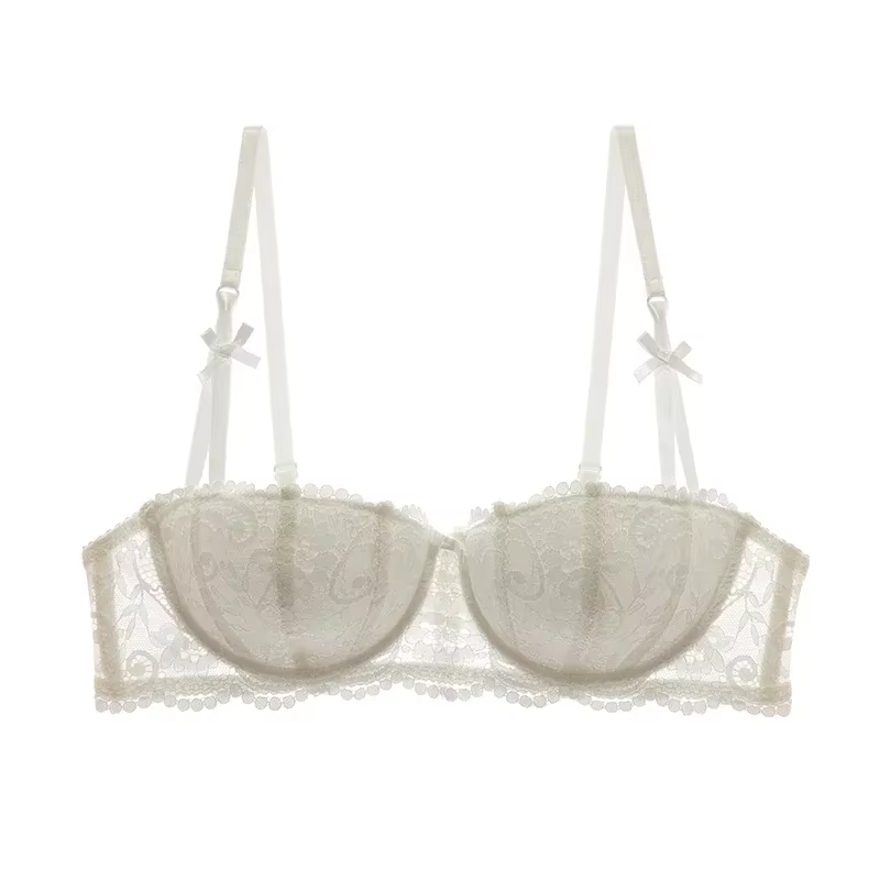 Soutiens-gorge balconnet demi-coupe A D Cup 2024, lingerie sexy en coton avec 4 rangées de crochets,