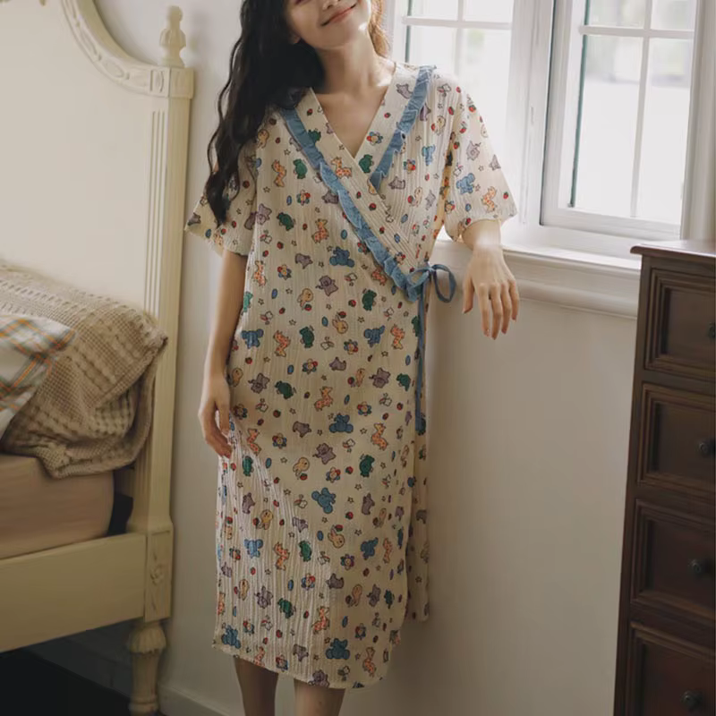 Chemise de nuit d'allaitement ALTERBreastfeed pour mères, chemise de nuit d'été, vêtements d'allaite