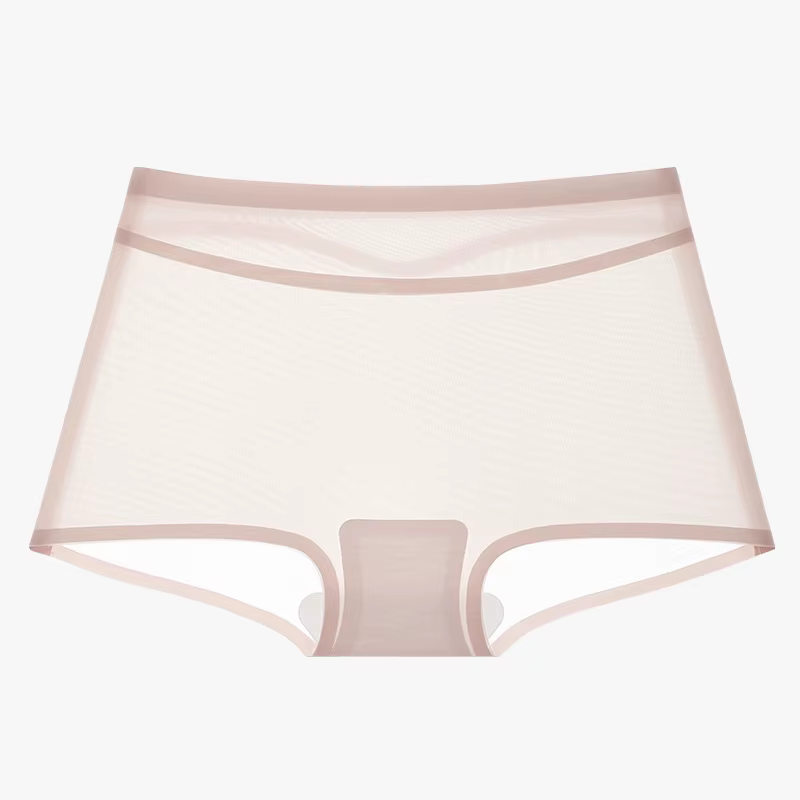 Culotte solide sans couture pour femmes, slip Ultra-fin Sexy, Lingerie transparente, sous-vêtements