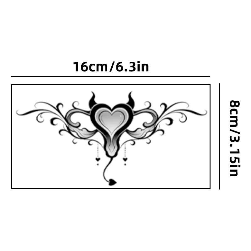 Autocollant de tatouage sexy et charmant qui change de couleur selon la température corporelle, impe
