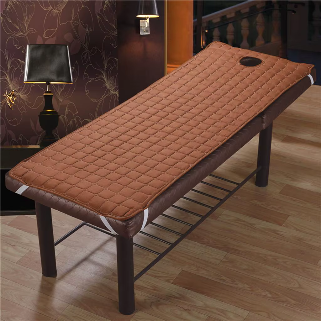 Matelas de massage antidérapant pour SPA, drap épais avec bandes élastiques et trou pour le visage,