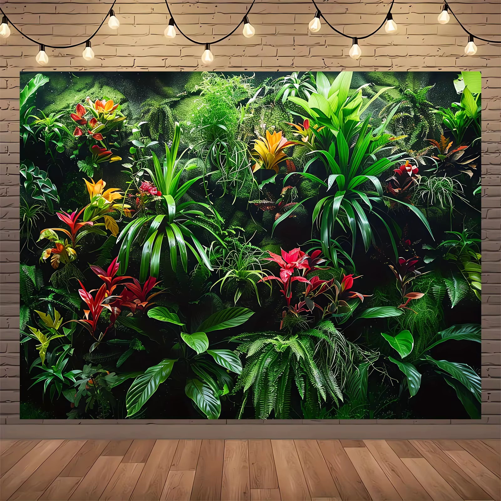 Fond de photographie de forêt verte naturelle, tapisserie de fond de photo de mur de plante, décorat