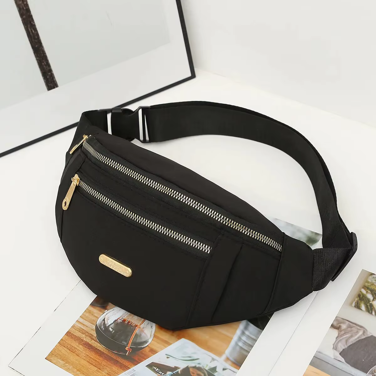 Sac de taille de sport pour femmes, sac banane multicouche, essentiels pour téléphone pendant les ac