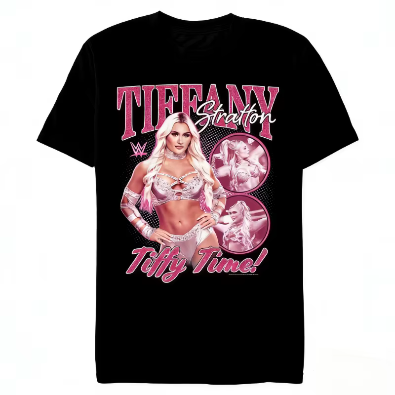 Tiffany Stratton 100% coton chemise pour hommes surdimensionné lutte graphique chemises 2026 nouvel