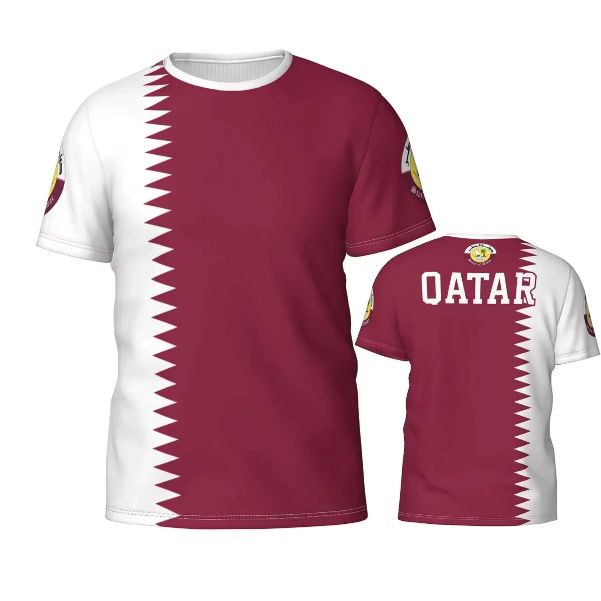 T-shirt graphique avec emblème de la sensation du Qatar pour hommes, maillot d'équipe de football Ka
