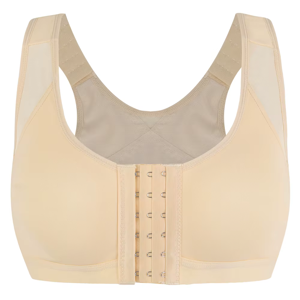 Soutien-gorge de compression post-opératoire pour femme, fermeture avant, sans armatures, soutien-go